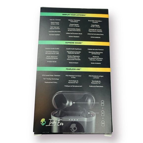 Skullcandy Indy Evo In-Ear Wireless Earbuds - New - Picture 2 of 5